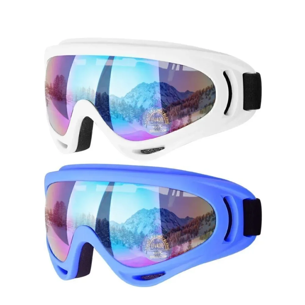 Blue and White Ski Goggles Unisex 2 pairs